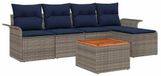 vidaXL Ensemble de canapé de jardin 6 pc Gris polyrotin
