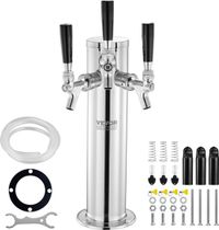 Vevor Tour à bière avec 3 robinets, acier inoxydable