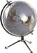 Item International Items Deco Wereldbol/globe op voet - kunststof - blauw/zilver - home decoratie artikel - D20 x H30 cm