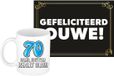 Bellatio Decorations Verjaardag cadeau koffiemok thema 70 jaar - man - Really Old - met gefeliciteerd ouwe wenskaart - A5 formaat - leeftijd humor