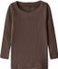 NAME IT Meisjes Lange Mouwen Shirt NMFKAB LS TOP NOOS - French Roast - Maat 122/128