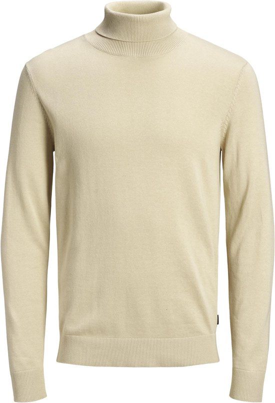 JACK & JONES JJEEMIL Knit Roll Neck Trui Heren - Oatmeal - Maat L