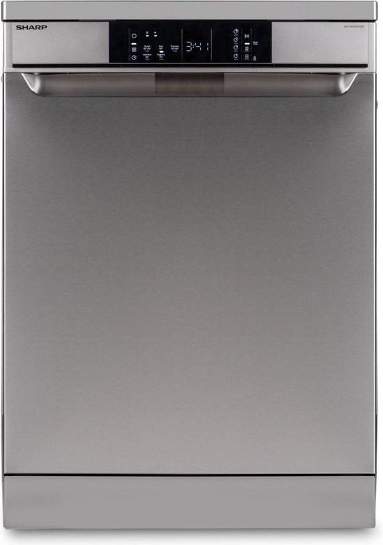 Sharp QWNA1DF45EIEU - Vrijstaande vaatwasser - 60cm - RVS - 15 couverts - E