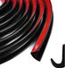 Merkloos 5 Meter J-vormige RV Regengoot van rubber met zelfklevend plakband voor eenvoudige installatie - Zwart