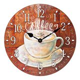 La Crosse Technology La Crosse 30,5 cm ronde, analoge wandklok, koffiedecoratie, meerkleurig