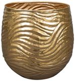 TS Collection Marlie bloempot metaal 21x21cm goud