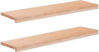 vidaXL Trapmatten 2 st Naturel 90 x 30 x 2 cm Massief beukenhout