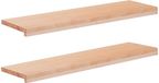 vidaXL Trapmatten 2 st Naturel 90 x 30 x 2 cm Massief beukenhout