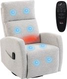 HOMCOM massage relaxbank - Chenille - 73,5 x 163 x 86 cm - Crème
