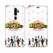 Beschermhoes Oppo Beschermhoes van leer voor Oppo A9 (2020) Manga My Hero Academia, wit