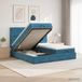 Prolenta Maison Exclusive - Ottoman bed met matras en hoofdeinde, 2 stuks, donkerblauw fluweel