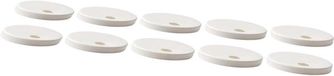 Wan GmbH Couvercle de charnière de lunette de toilette - Bouchon à vis pour lunette de toilette - Finition de salle de bain - Plastique résistant à la rouille - 60 mm - Blanc