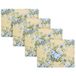 Laura Ashley Joyce Set van 4 placemats van kurk, hittebestendig, duurzaam, gemakkelijk te reinigen, voor keuken- en eettafels, 40,6 x 30,5 cm