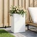 VidaXL Plantenbak wit 50 x 30 x 75 cm koudgewalst staal