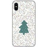 1001 coques Apple iPhone X, Apple iPhone XS kerstboom Siliconen hoesje
