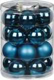 Inge-glas Inge Christmas Goods Kerstballen - 20 stuks - Diep Blauw - 6 cm Diameter - Glas - Mat/Glans