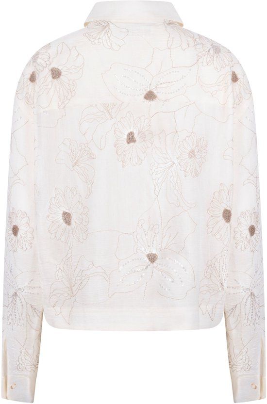 Nukus Adora Blouse Embroidery Ecru - Women's Blouse - Size L