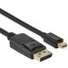 Allteq Mini DisplayPort naar DisplayPort kabel 0,5 m Zwart