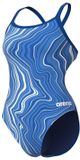 Arena Dames zwempak uit 1 stuk Marbled Blauw