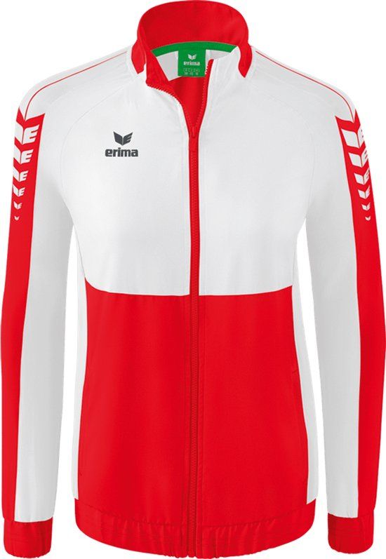 ERIMA Six Wings Presentatiejack Dames Rood-Wit Maat 34