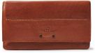 dR Amsterdam Luxe Leren Geldbeugel Dames Overslag Portemonnee Camel RFID 93190