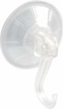 AMIG Ophanghaken met zuignap - 2x - kunststof - transparant - diameter 4,5 cm
