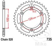 JT-prockets JT Sprockets JTR735-36 kettingwiel