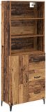 vidaXL Highboard Oud Hout 69,5 x 34 x 180 cm