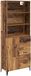 vidaXL Highboard Oud Hout 69,5 x 34 x 180 cm