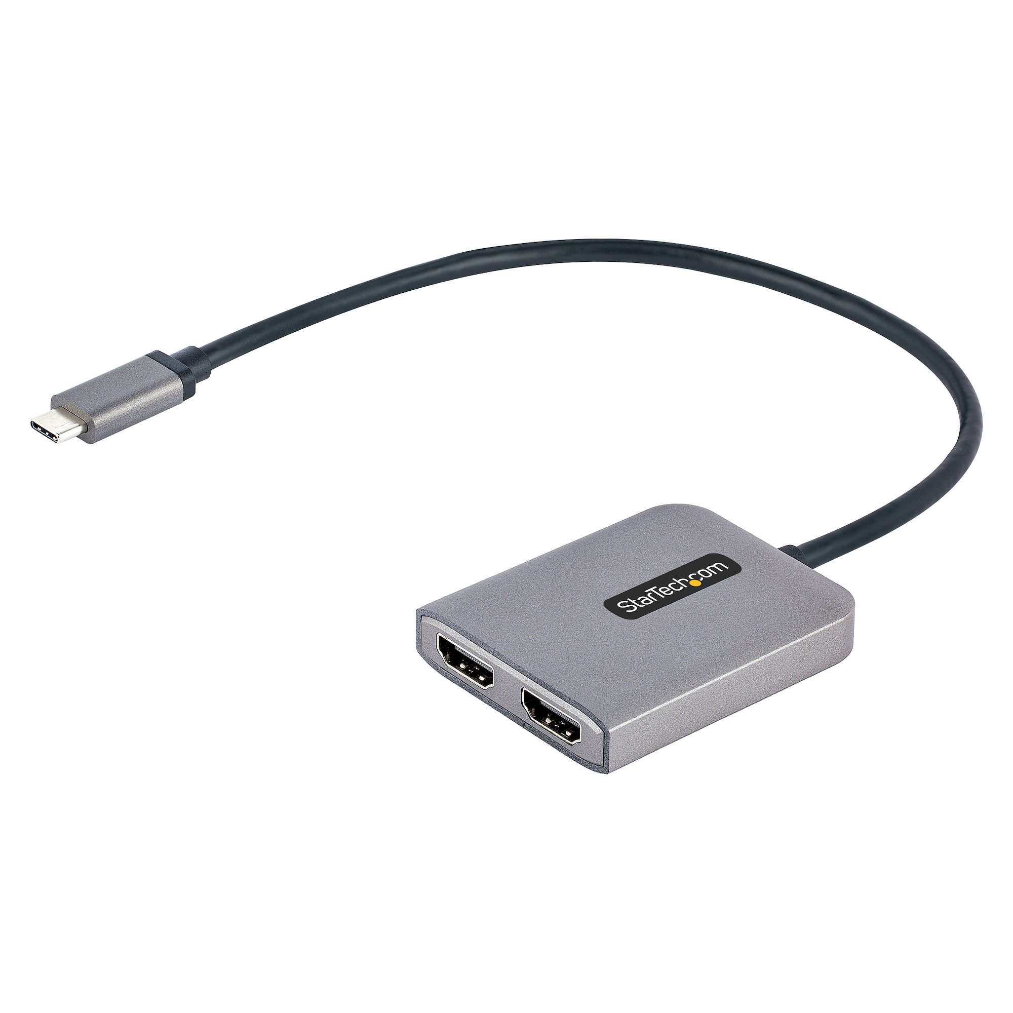 StarTech.com   USB-C MST HUB, USB-C naar Dual HDMI 4K 60Hz, USB Type C Multi Monitor Adapter voor Laptop met 30cm kabel, DP 1.4 Multi-Stream Transport Hub, USB-C naar HDMI Splitter voor 2 Schermen