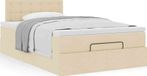 Maison Exclusive - Cadre de lit ottoman avec matelas crème, 120x200 cm, textile