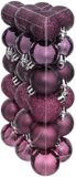 Atmosphera Kerstballen - 36 stuks - Framboos Roze - Kunststof - 3 cm