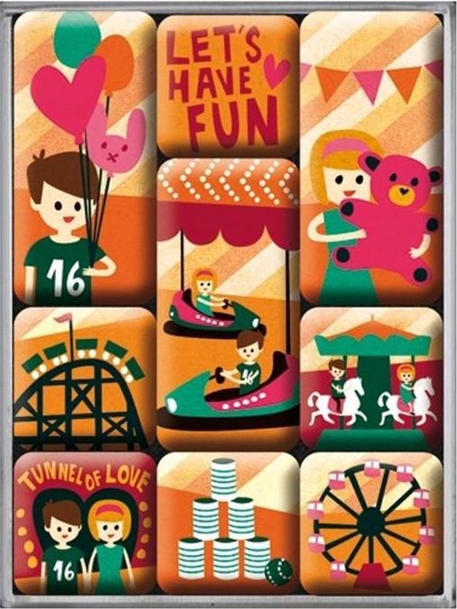 Nostalgic Art Merchandising Let's Have Fun Fairgrounds Magneet Set