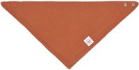 LÄSSIG Baby Kids Mousseline GOTS gecertificeerd gaas driehoekig slabbetje katoenen drukknoop dubbellaags/Bandana roest