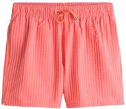 Next - Heren - Seersucker 5 Inch zwemshirt met strepen - Roze
