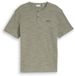 Tom Tailor Henley T-shirt in gemêleerde look - Maat L - olive grey waffle inject
