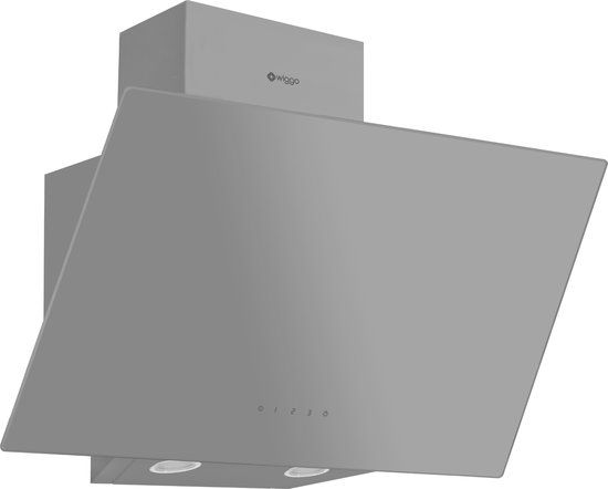 Wiggo WE-E613G(G) - 60cm - Schuin - Grijs Glas - Afzuigkap