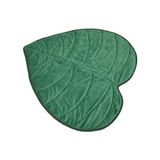 Love Story Nomadisch tapijt monstera-blad bi-materiaal microvezel en fluweel 120 x 110 cm groen