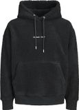 JACK&JONES JORNORREBRO EMB TEDDY SWEAT HOOD Heren Sweater L Zwart
