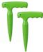 Pro Garden Planter pour semis - 2x - plantoir avec poignée - vert - PP - 11 x 18 cm