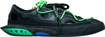 Nike Blazer Low Off-White, schwarz mit elektrogrün, Größe EU 44.5