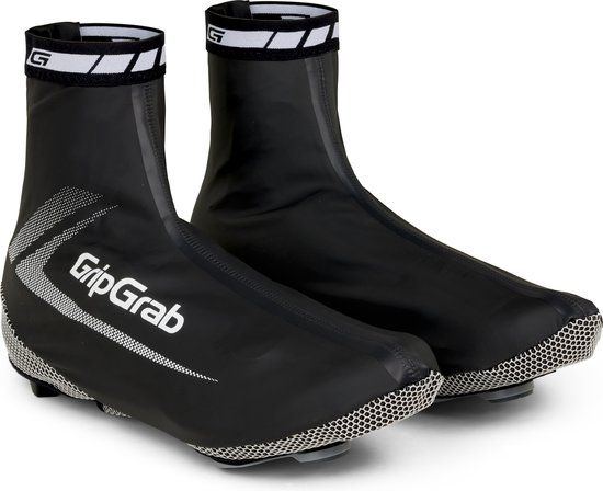 GripGrab RaceAqua Waterdichte Race Fiets Overschoenen - Zwart - Maat L (42/43)