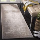 Safavieh Meadow Collection MDW333A tapijtloper, 76 x 244 cm, ivoorkleurig / grijs