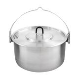 Tatonka Kettle II 2,5 L - outdoor kookpan van roestvrij staal met volumeschaal en inclusief deksel met zeeffunctie - 2,5 liter - Ø 20 x 10,5 cm