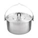 Tatonka Kettle II 2,5 L - outdoor kookpan van roestvrij staal met volumeschaal en inclusief deksel met zeeffunctie - 2,5 liter - Ø 20 x 10,5 cm