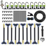 Système d'irrigation pour jardin, irrigation goutte à goutte. Système d'irrigation goutte à goutte pour l'irrigation de jardin, avec 10 buses de brumisation en cuivre et 10 mètres de tuyau
