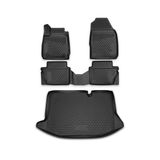 OMAC 2614444-250 Ensemble de tapis de sol ETP (élastomère thermoplastique), noir