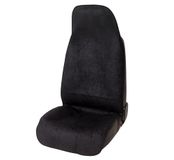 Auto Accessori Lupex Universele voorstoelbekleding voor auto en bestelwagen, zwart, antislip, bestuurder en passagiers, bescherming en afdekking van de stoel tegen zweet, fitness, vuil of hondenharen