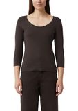 Comma Strickpullover donkerbruin
