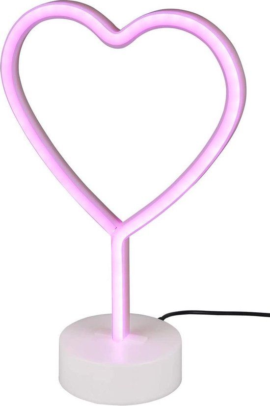REALITY HEART Tafellamp - Wit - LED - USB - 1.5W - Rechthoek